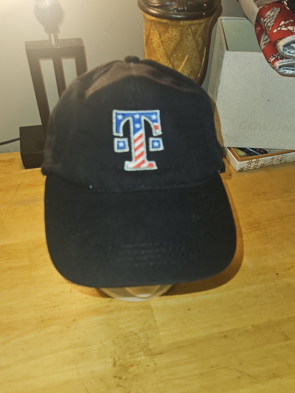 Black Baseball Cap with Patriotic 'T-Mobile' Logo